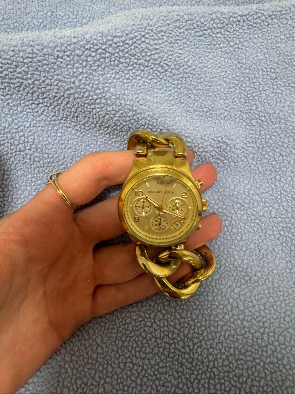 Michael Kors Gold Chain-Link Bracelet Watch